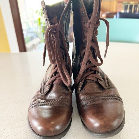 Steve Madden Women's Troopa Lace-up Combat Boots Size 6.5 - Picture 5 of 8